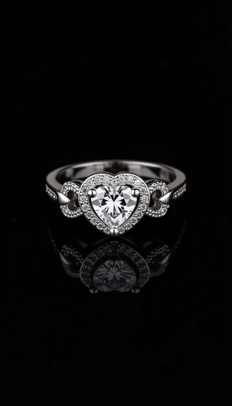 Women's Red Heart-shaped Wedding Ring Personalized Bracelet