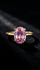 S925 Sterling Silver Gold Plated Imported High Carbon Rhinestone Ring
