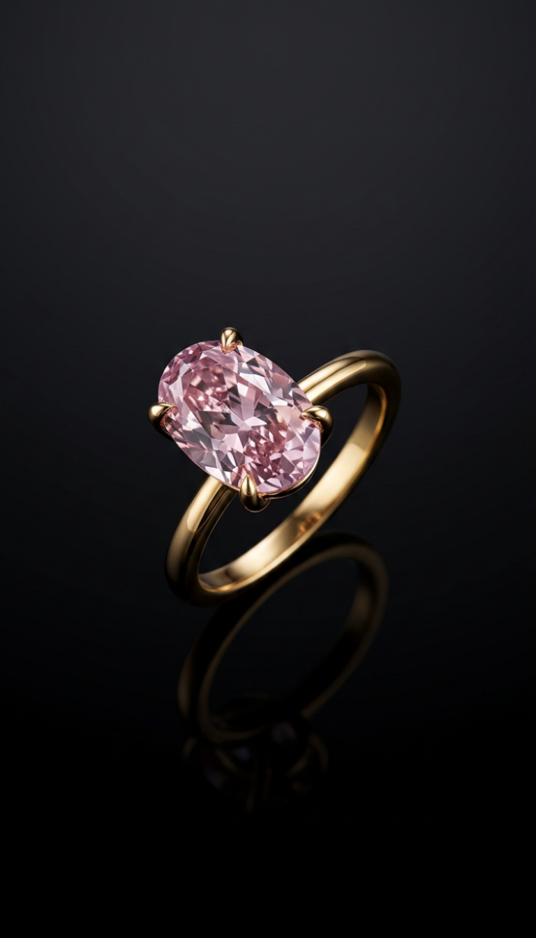 S925 Sterling Silver Gold Plated Imported High Carbon Rhinestone Ring